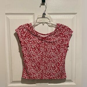 Wonder Nation Girlβs Pretty Red and White Floral Top. Like New. Size L. $5